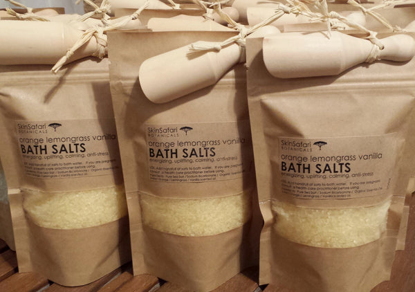 Aromatherapy Lemongrass Bath Salts with Free wood scoop