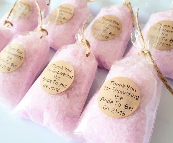 Aromatherapy Pink Bath Salts Natural Custom Favors