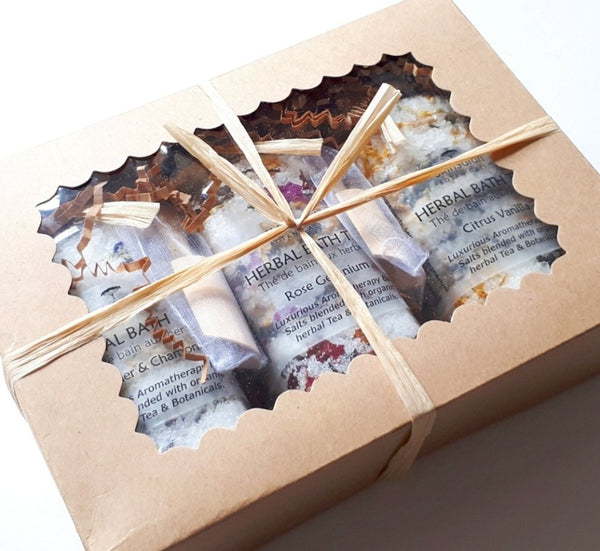 Aromatherapy Herbal Bath Tea Salts Gift Set 