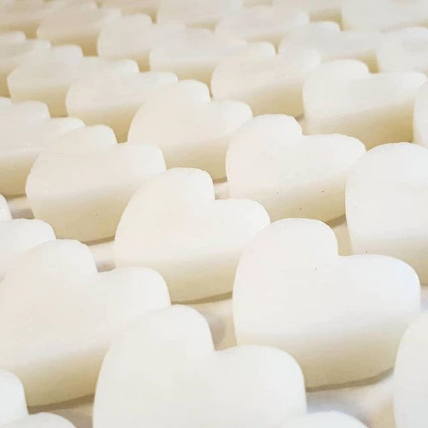 Natural Favors Sugar Scrub White Hearts with Essential Oils