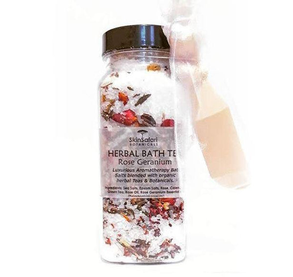 Aromatherapy Herbal Bath Tea Salts, Rose Geranium