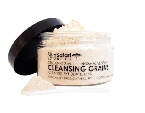 Organic Face Cleansing Grains with Scoop for smooth clear skin