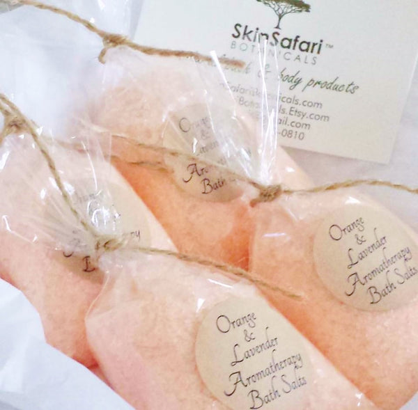 Aromatherapy Peach Bath Salts Custom Favors
