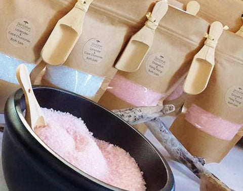 Aromatherapy Bath Salts with Free wood scoop